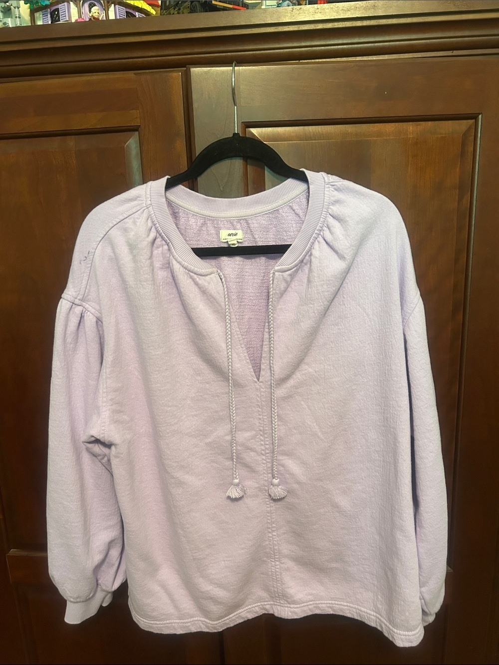 aerie Lilac Pullover French Terry oversized Sweatshirt